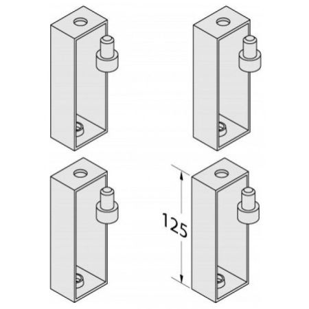 BETTE Комплект удлинителей 125 мм к металлической раме для поддонов высотой h15см, артикул B50-0005