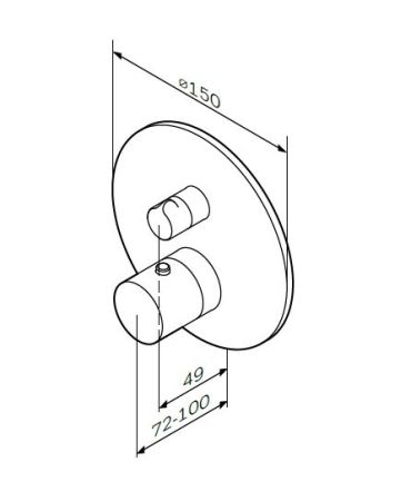 F8075600 Like, cмеситель д/душа встраиваемый с термостатом, хром, шт.