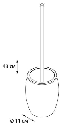 Ершик FIXSEN DECO FX-280-5, золотой, артикул FX-280-5