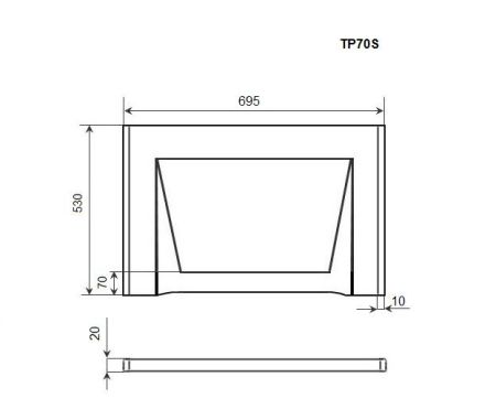 Торцевая панель TIMO (TP70S), артикул TP70S