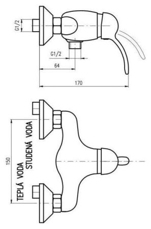 Смеситель для душа Rav Slezak Labe L581.5Z