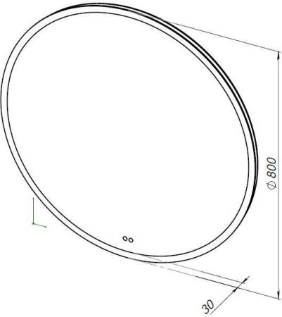 Зеркало Aquanet Арт 80 RGB LED