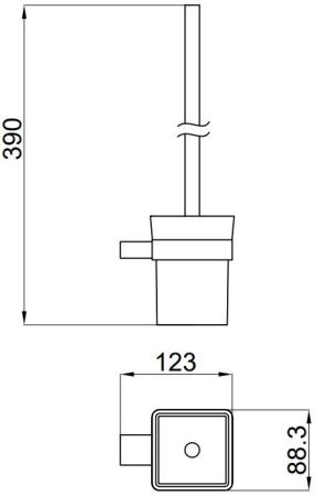 Ершик для унитаза Allen Brau Infinity 6.21008-31 белый/черный матовый, артикул 6.21008-31