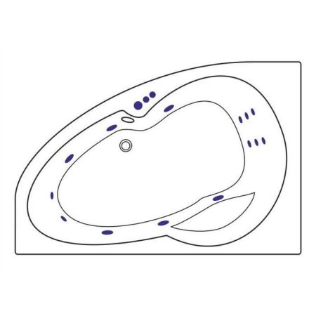 Ванна EXCELLENT Newa 160x95 (левая) "SMART" (бронза), артикул WAEX.NEL16.SMART.BR