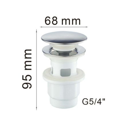 Донный клапан Haiba HB65-4, хром