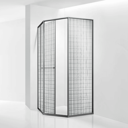 Душевой уголок RGW SV-82Gr "L" (Черная вуаль, 800x1200), артикул 33328282-2410L