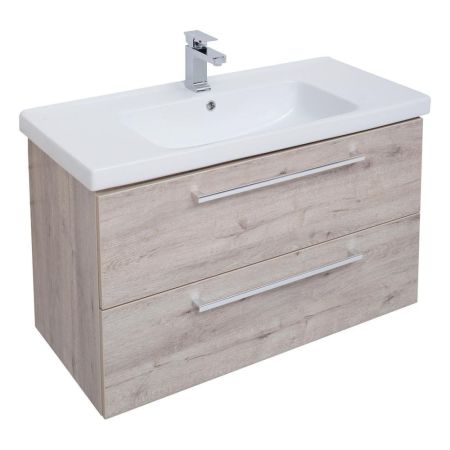 Тумба с раковиной подвесная Dreja Gio 100 см, дуб кантри, артикул 77-0106D-com