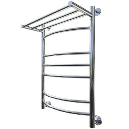 Водяной полотенцесушитель Тругор Приоритет 3 П НП 80x40 с полкой Хром, артикул Приоритет3/нп8040П