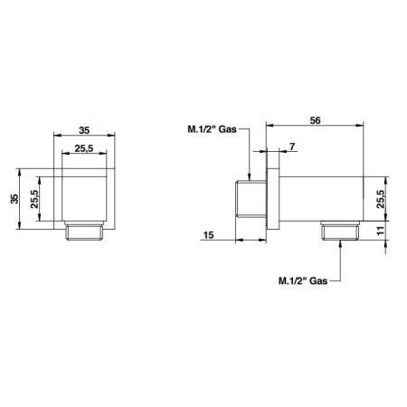 Bongio Выпуск подключение, цвет хром