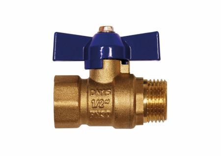 Кран шаровой RM-L ВР-НР 1/2 муфтовый бабочка Ду15 Ру30 (11Б27п1), артикул RML-12FMB