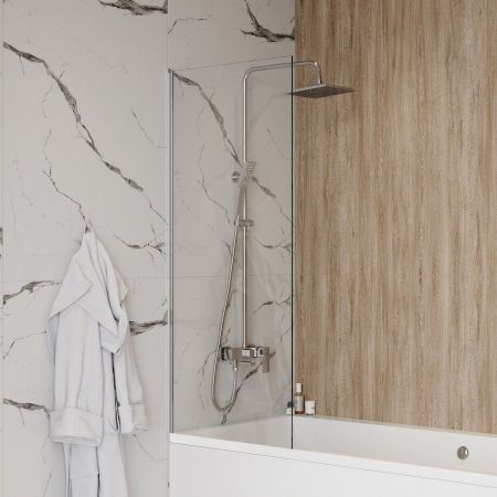 Шторка на ванну 60х140 см Maretti Marta MA41F6014099-015, профиль хром, артикул MA41F6014099-015