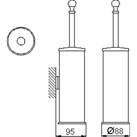 HUBER Croisette Ерш подвесной, цвет никель матовый, артикул 4038.01H.AC