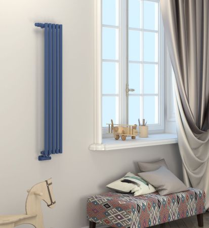 Отопительный радиатор ЭСТЕТ-1 н/ж EU50 левый 1200х180 / 4 сек (Матовый БЕЛЫЙ)