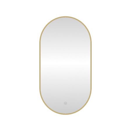 Зеркало с подсветкой LED Fixsen FX-3090G овальное 50х90 см, золотой сатин, артикул FX-3090G