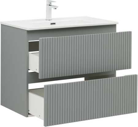 Тумба под раковину Aquanet Джейн (Flat) 80 мисти грин, артикул 00335434