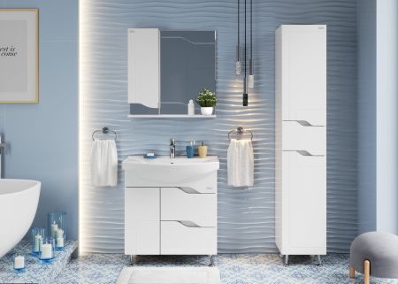 Тумба Onika Веронэлла 75 напольная, белая (ум. Стиль 75), артикул 107514