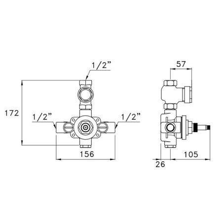 Stella Встраиваемая часть термостатического смесителя для душа IS3292, артикул UN 06001 0000