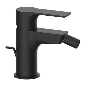 Daniel Reflex, однорычажный смеситель для биде с донным клапаном, цвет черный матовый