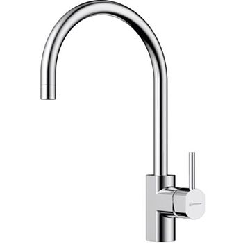 Смеситель для кухни, OMOIKIRI, Wakayama, тип открывания воды-однорычажный, тип регулирования воды-керамический картридж, монтаж-на раковину/столешницу, отверстия для монтажа-1, высота, мм-360, вынос излива, мм-212, тип излива-поворотный, тип подводки-гибк