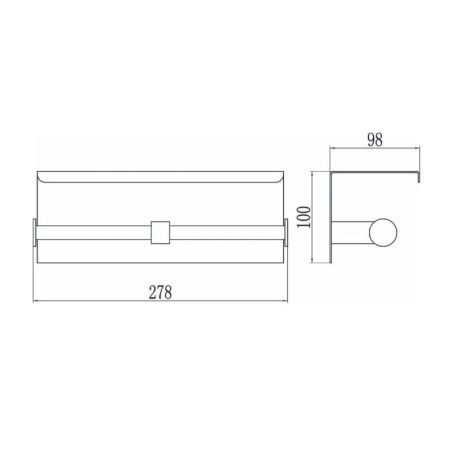 Держатель для туалетной бумаги D-Lin D201506-2, хром