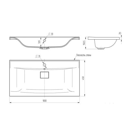 Раковина Paola Elegante 1000, белый, артикул Paola Elegante 1000