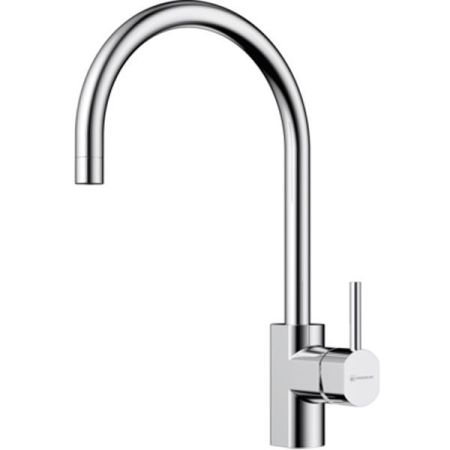 Смеситель для кухни, OMOIKIRI, Wakayama, тип открывания воды-однорычажный, тип регулирования воды-керамический картридж, монтаж-на раковину/столешницу, отверстия для монтажа-1, высота, мм-360, вынос излива, мм-212, тип излива-поворотный, тип подводки-гибк