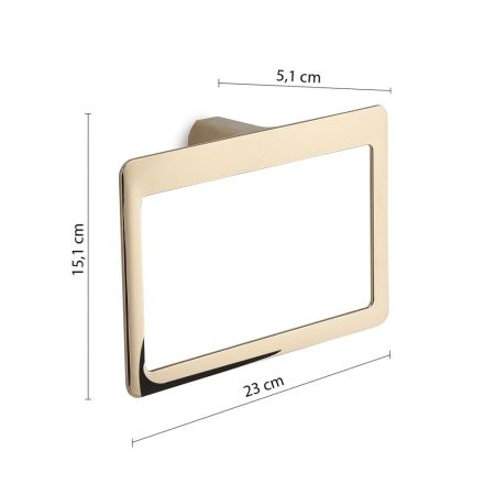 Gedy Pirenei, полотенцедержатель - кольцо, цвет золото (PVD), артикул PI70(87)