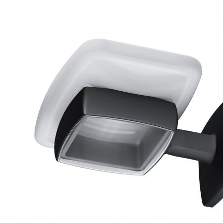 A9034222 Gem, Стеклянная мыльница с настенным держателем, черная, артикул A9034222