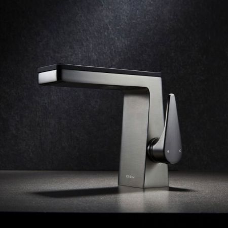 Смеситель для раковины Black&White Universe U7330 Темно-серый матовый Гранит