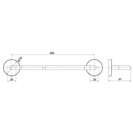Emco Round Держатель полотенец, 600мм, цвет хром