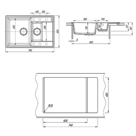Кухонная мойка Florentina КОНСУЛ 23.025.D0760.201, жасмин, артикул 23.025.D0760.201