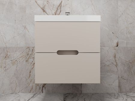 Тумба подвесная "Матис 60", Classic 60, (2 ящика), КРЕМ, ЭМАЛЬ, артикул ЛС-00002310