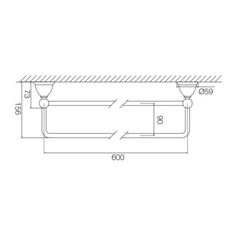Fima Carlo Frattini Accessori Полотенцедержатель 40см., подвесной, цвет: золото, артикул F6041/60OR