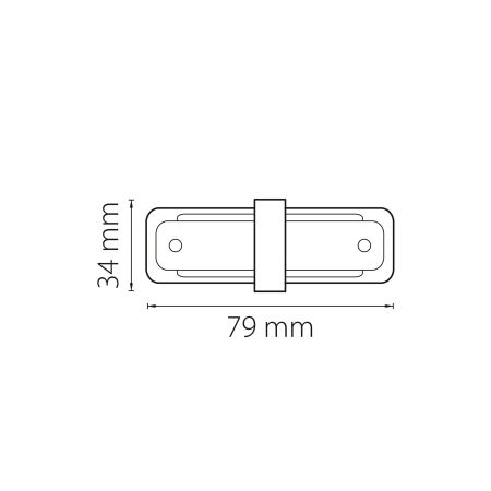 Соединитель малый прямой однофазный Barra Lightstar 502109, артикул 502109