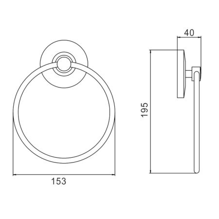 Полотенцедержатель Savol S-007160, хром, артикул S-007160