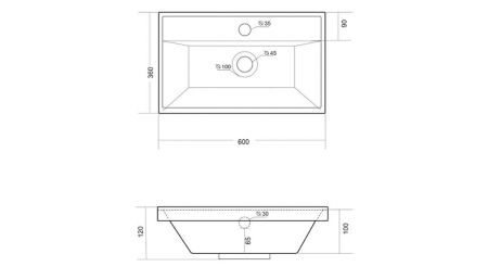 Раковина VIGO Classica Slim 60 (Madera) (4627173210874), артикул 4627173210874