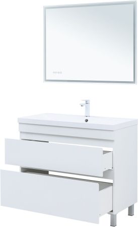 Тумба под раковину Aquanet Нота New 100 белый глянец, артикул 00344150