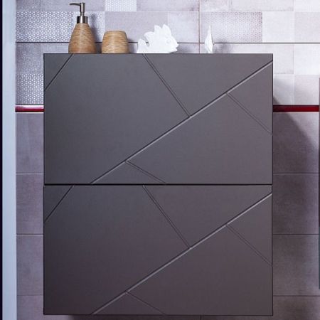 Комод Бриклаер Кристалл 60 подвесной Ясень Анкор темный, артикул 4627125414787