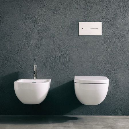 ANTONIO LUPI ONDA Клавиша смыва двойная, для инсталляций Geberit UP320, Unica, Unica+, Sigma8, отделка сатинированная сталь