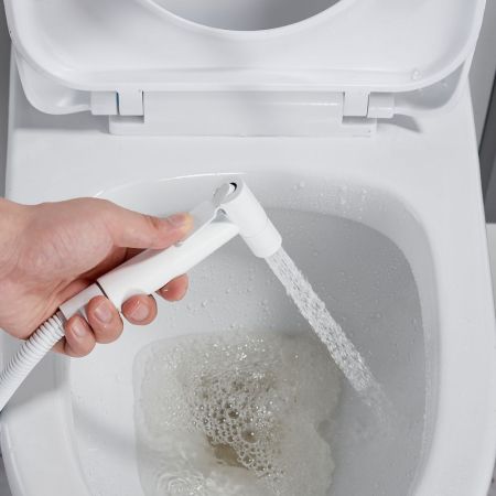 Гигиенический душ со смесителем Shevanik S107C, белый, артикул S107C