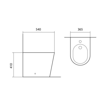 Биде напольное AQUATEK ВЕГА AQ1058-00 540*365*410 мм, цвет белый, артикул AQ1058-00