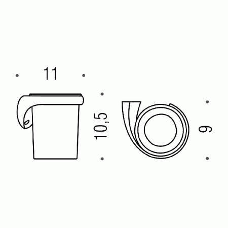 Colombo Link Стакан настенный стекло, цвет: хром/матовое стекло, артикул B2402S.CR-VAN