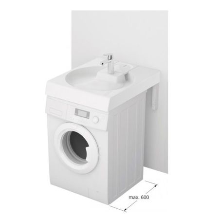Раковина PAA Claro Grande 60x75 Iclagr на стиральную машину Белая