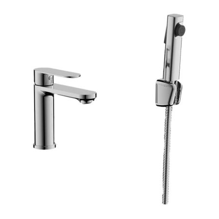 Смеситель для раковины с гигиеническим душем BELZ B12713, хром