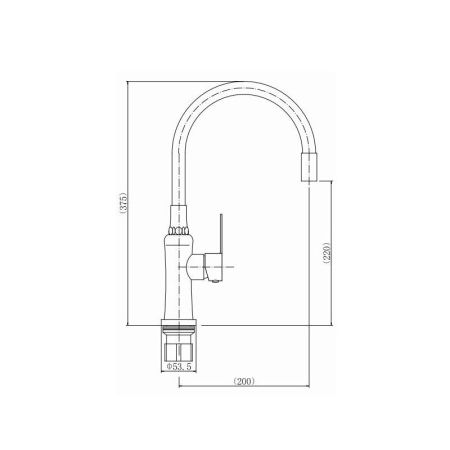 Смеситель для кухни с гибким изливом FASHUN A54801-12, сатин/серый