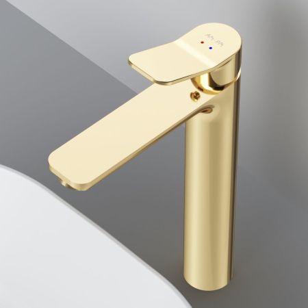 F85A92099 X-Joy, смеситель д/умывальника высокий, золото, артикул F85A92099