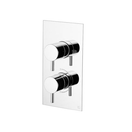 Gattoni Termostatici Термостатический встраиваемый смеситель для душа2 рычага  на 1 источника на прямоугольной пластине цвет хром, артикул TS992/22C0.Mcr