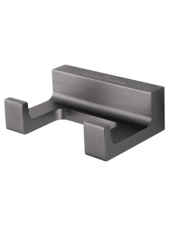 Двойной крючок для ванной WONZON & WOGHAND ECLIPSE, Темный графит (WW-9125-GM)