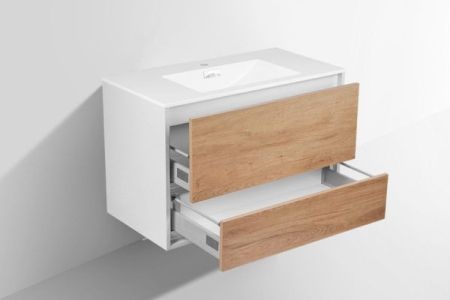 Тумба под раковину Vincea Alessia VMC-1S900YW подвесная Y.Oak, артикул VMC-1S900YW