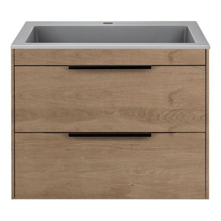 База под раковину Chiara 2D 600 подвесная, 2 выкатных ящика soft-close, N.Oak, артикул VMC-2C2600NO